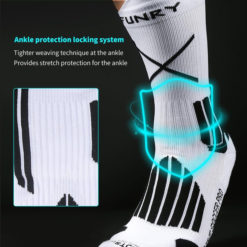 FUNRY Store Grip Socks Soccer for Men&Women,Non-Slip Soccer Socks,Elite Compression Socks for Running Basketball （ men's size 6-11） - Image 4